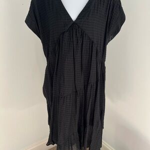 Anthropologie Black Textured Dress